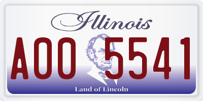 IL license plate A005541