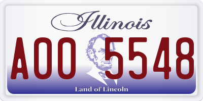 IL license plate A005548