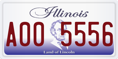 IL license plate A005556