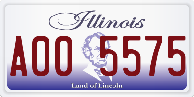 IL license plate A005575
