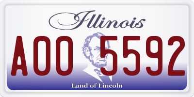IL license plate A005592