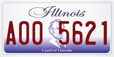 IL license plate A005621