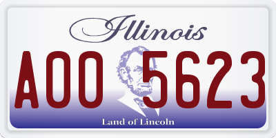 IL license plate A005623
