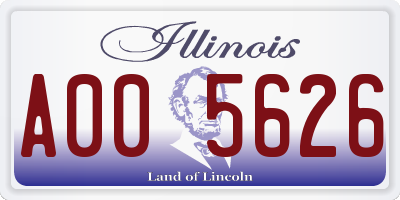 IL license plate A005626