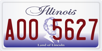 IL license plate A005627