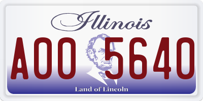 IL license plate A005640