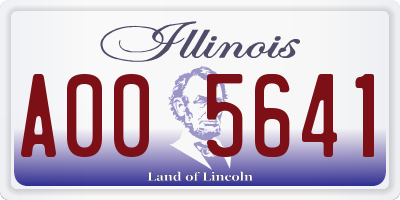 IL license plate A005641