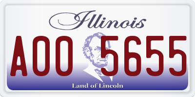 IL license plate A005655