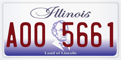 IL license plate A005661