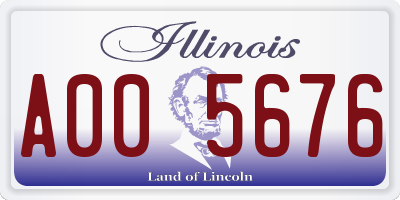 IL license plate A005676