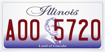 IL license plate A005720