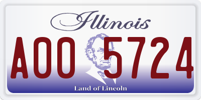 IL license plate A005724