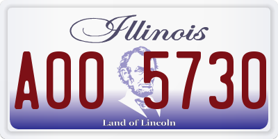 IL license plate A005730