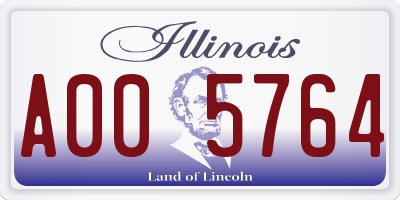 IL license plate A005764
