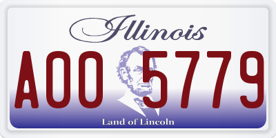 IL license plate A005779
