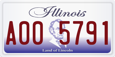 IL license plate A005791