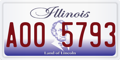 IL license plate A005793