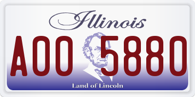 IL license plate A005880