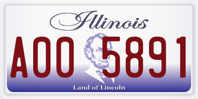IL license plate A005891