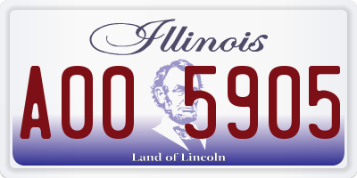 IL license plate A005905