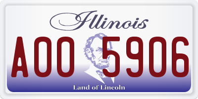 IL license plate A005906