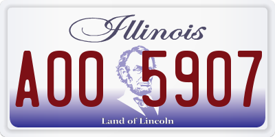 IL license plate A005907