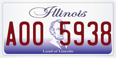 IL license plate A005938