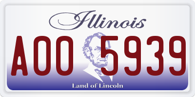 IL license plate A005939