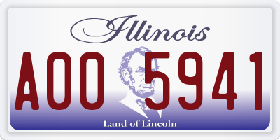 IL license plate A005941