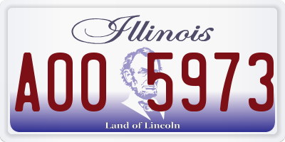 IL license plate A005973
