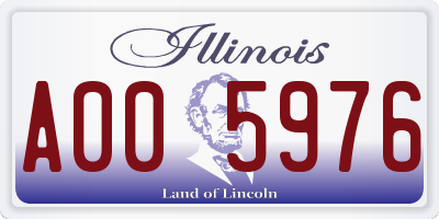 IL license plate A005976