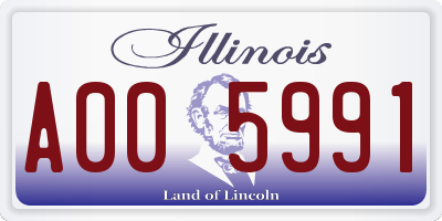 IL license plate A005991