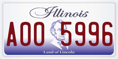 IL license plate A005996