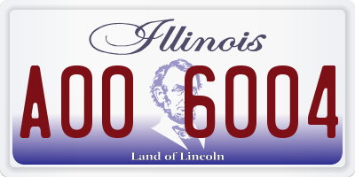 IL license plate A006004
