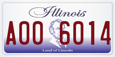 IL license plate A006014