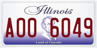 IL license plate A006049