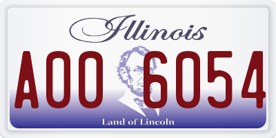 IL license plate A006054