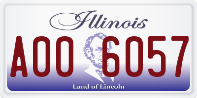 IL license plate A006057