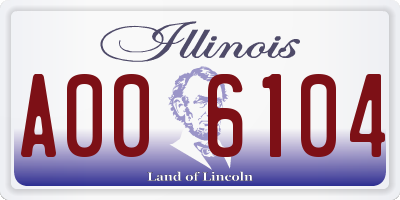 IL license plate A006104