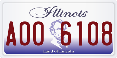 IL license plate A006108