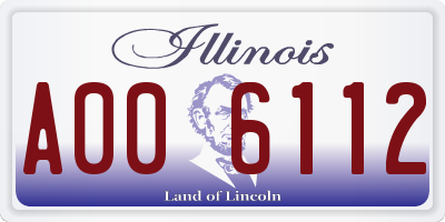 IL license plate A006112