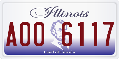 IL license plate A006117