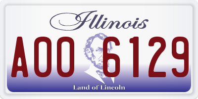 IL license plate A006129