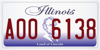 IL license plate A006138