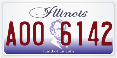 IL license plate A006142