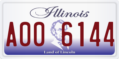 IL license plate A006144