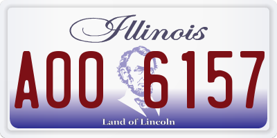 IL license plate A006157