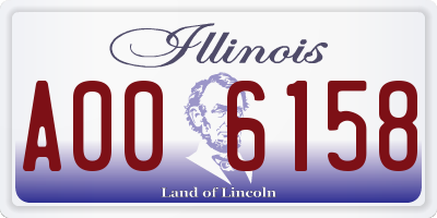 IL license plate A006158
