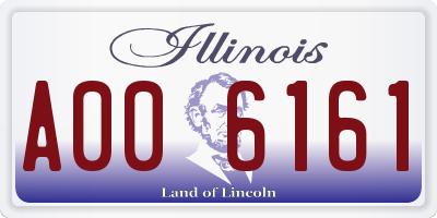 IL license plate A006161