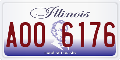 IL license plate A006176